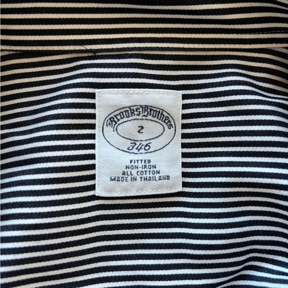 Brooks Brothers Black and White Striped Shirt - Picture 3 of 4